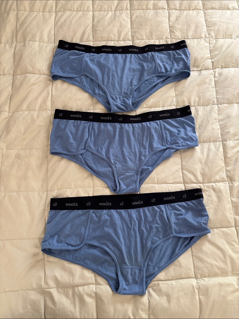 Woolx women's Lila boyshorts - Blue (3-Pack)